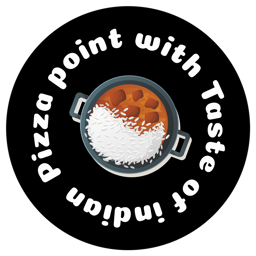 Pizza point with Taste of Indian  logo.